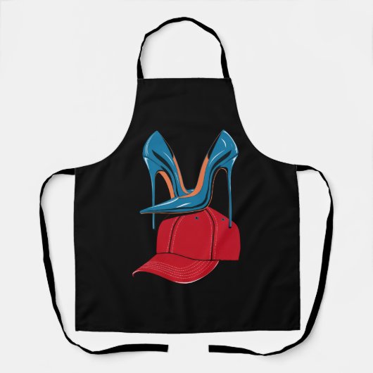 Heels, die Red MAGA Hat Election 2024 Schürze (Vorderseite)