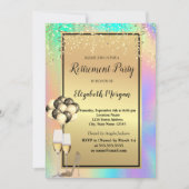 Heels, Glas, Balloons, holografische Versorgung Einladung (Vorderseite)