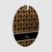 Heels-Kleidergeldbeutel des NamensgoldGlitters Ornament (Vorderseite)