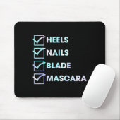 Heels Nails Blade Maa Funny Design Mousepad (Mit Mouse)