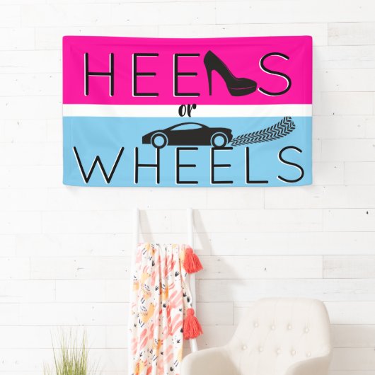 Heels oder Räder |{Auto} Pink & Blue Gender Reveal Banner (Insitu)