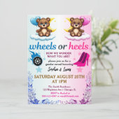 Heels oder Räder Geschlecht offenbaren Einladungen (Stehend Vorderseite)