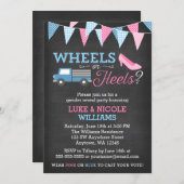 Heels oder Räder Geschlechtsspezifische Party Einl Einladung (Vorne/Hinten)