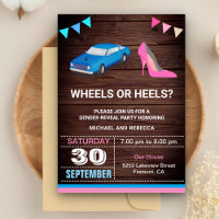 Heels oder Räder Geschlechtsspezifisches Party