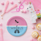 Heels oder Räder Monster-Lkw-Gender-Bericht Pappteller (Party)