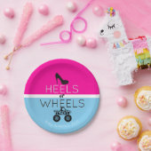 Heels oder Räder Monster-Lkw-Geschlechtsverkehr Pappteller (Party)