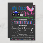 Heels oder Räder Party Einladung (Vorne/Hinten)