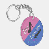 Heels oder Räder | Rosa und Blauer Geschlechtsverk Schlüsselanhänger (Vorderseite links)