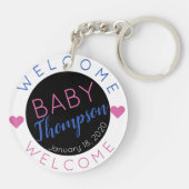 Heels oder Räder | Rosa und Blauer Geschlechtsverk Schlüsselanhänger (Rückseite)