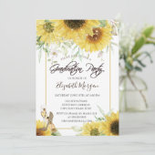 Heels Sunblwers Gold Glitzer Graduation Party Einladung (Stehend Vorderseite)