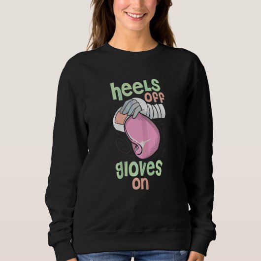 Heels von Handschuhen beim Boxen Sweatshirt (Vorderseite)
