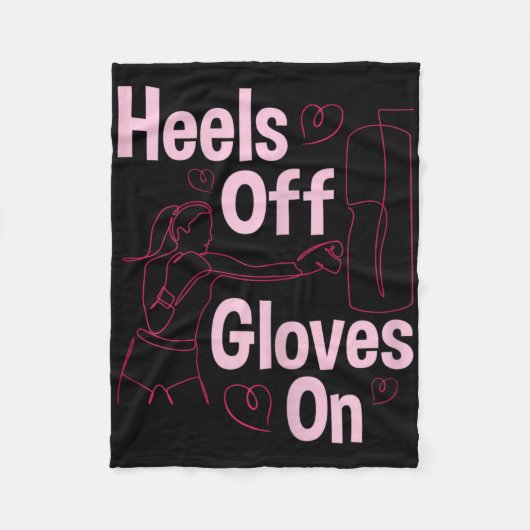 Heels von Handschuhen On - Boxing Kickboxen Fleecedecke (Vorderseite)
