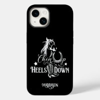 Heelse auf dem Cowgirl reiten