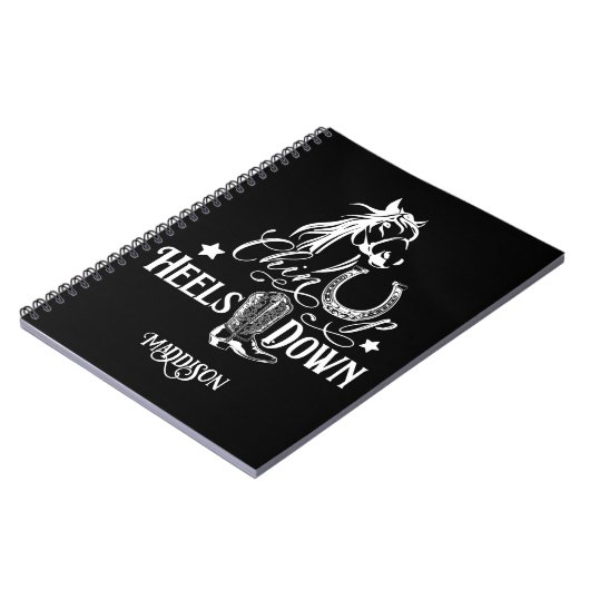 Heelse auf dem Cowgirl reiten Notizblock (Linke Seite)