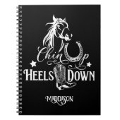 Heelse auf dem Cowgirl reiten Notizblock (Vorderseite)