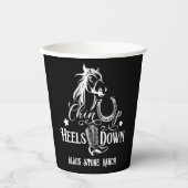 Heelse auf dem Cowgirl reiten Pappbecher (Vorderseite)