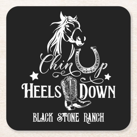 Heelse auf dem Cowgirl reiten Rechteckiger Pappuntersetzer (Vorderseite)
