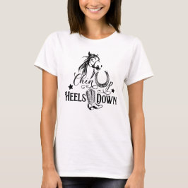 Heelse auf dem Cowgirl reiten T-Shirt