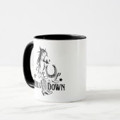Heelse auf dem Cowgirl reiten Tasse (Vorderseite Links)