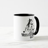 Heelse auf dem Cowgirl reiten Tasse (VorderseiteRechts)