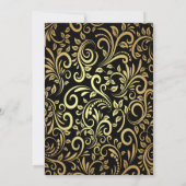 Heelse, Ballons, Gold Wirbel Rente Party Einladung (Rückseite)