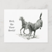 Heelse beim Postüberqueren der Postkarte aufheben (Vorderseite)