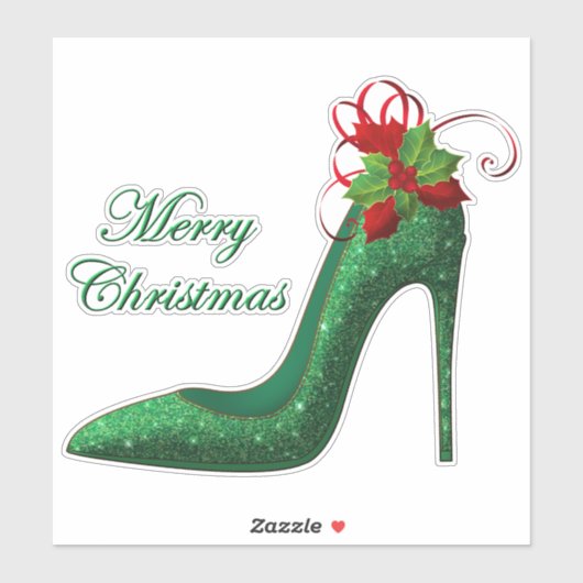 Heelse für grünen Glitzer Vinyl Sticker (Blatt)