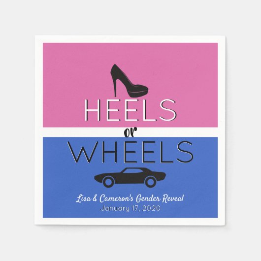 Heelse oder Räder [[Auto]] Black|Pink|Blue Gender  Serviette (Vorderseite)