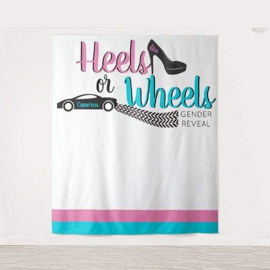 Heelse oder Räder Geschlechtsverkehr Rosa|Blau Fot Wandteppich (Vorderseite)