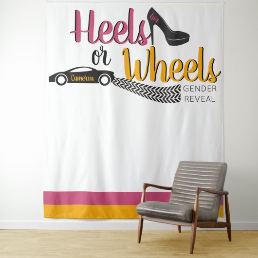 Heelse oder Räder Geschlechtsverkehr Rosa|Marigold Wandteppich (Beispiel)