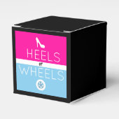 Heelse oder Räder |Rosa und blaue Genderdarstellun Geschenkschachtel (Vorderseite)