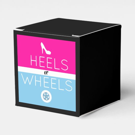 Heelse oder Räder |Rosa und blaue Genderdarstellun Geschenkschachtel (Vorderseite)