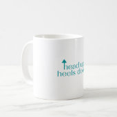 Heelse runter Sprichwort Kaffeetasse (Vorderseite Links)