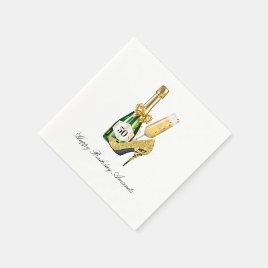 Heelse und Champagner Serviette (Ecke)