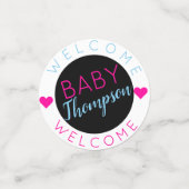 Heelse und Räder - schwarz| Auto | Rosa und blaues Konfetti (Klein Vorderseite)