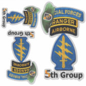 Heer 5th Special Forces Group SFG Kontur-Aufkleber Aufkleber (Vorderseite)
