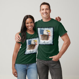 Heer Amerikanische Flagge & Adler T-Shirt
