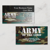 Heer des Herrn, Bibel-Schrift-Camouflage Visitenkarte (Vorne/Hinten)