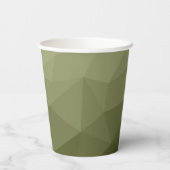 Heeres hellgrün geometrisches Maschenmuster Monogr Pappbecher (Rückseite)