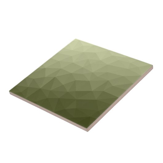 Heeres hellgrüner Farbverlauf geometrisches Masche Fliese (Seite)