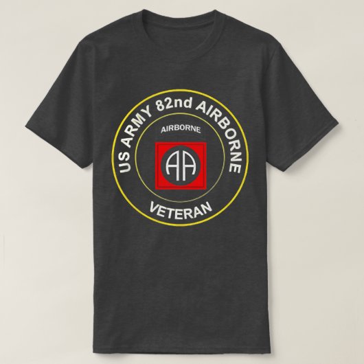 Heeresabteilung 82. Im Flugzeug Division Paratroop T-Shirt (Design vorne)