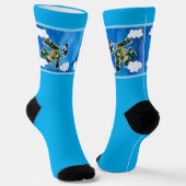 Heeresdüsenflugzeug "Kunst von Kindern" Socken (Gewinkelt)