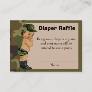 Heeresfliege Green Camouflage Diaper Beilage Begleitkarte