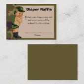 Heeresfliege Green Camouflage Diaper Beilage Begleitkarte (Vorne/Hinten)