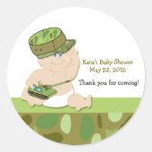 Heereswache Camoflauge Baby Shower Fevor Sticker (Vorderseite)