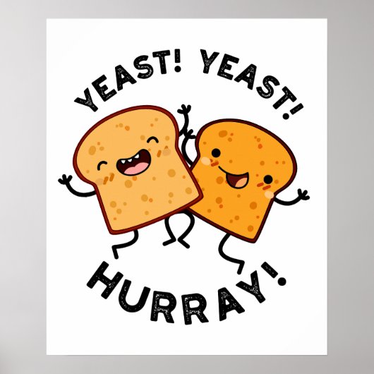 Hefe Hefe Hurra Lustige Brotwitze Poster (Vorne)