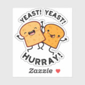 Hefe Hefe Hurray Funny Broad Puns Aufkleber (Blatt)