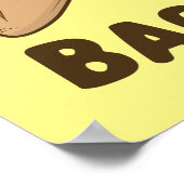 Hefe wir Baguette, lustiger französischer Brötchen Poster (Ecke)