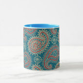 Heffalump rote blaue beige Paisley Tasse (Zentrum)
