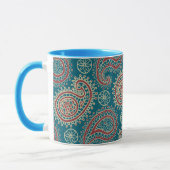 Heffalump rote blaue beige Paisley Tasse (Links)